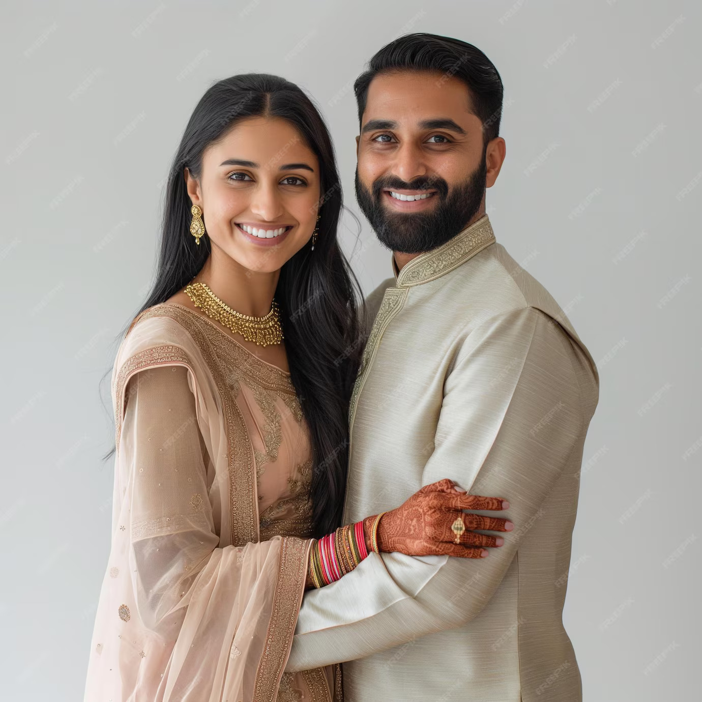 araffes-are-posing-picture-wedding-photo-generative-ai_1035763-4449